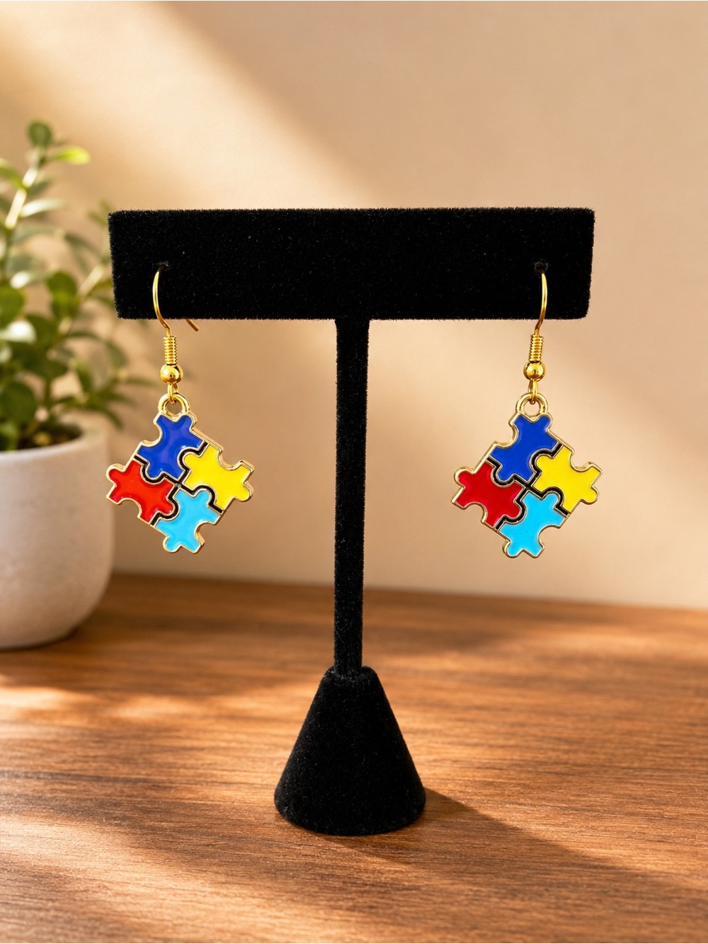 Autism Awareness Handcrafted Earrings